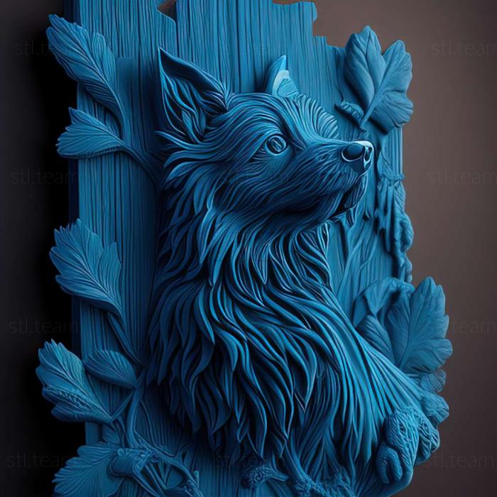 Blue Gascon Griffon dog